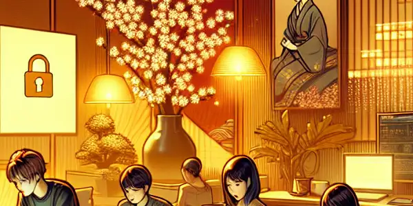 A cozy living room with diverse people engaging with digital devices, hinting at various adult entertainment content.